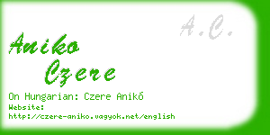 aniko czere business card